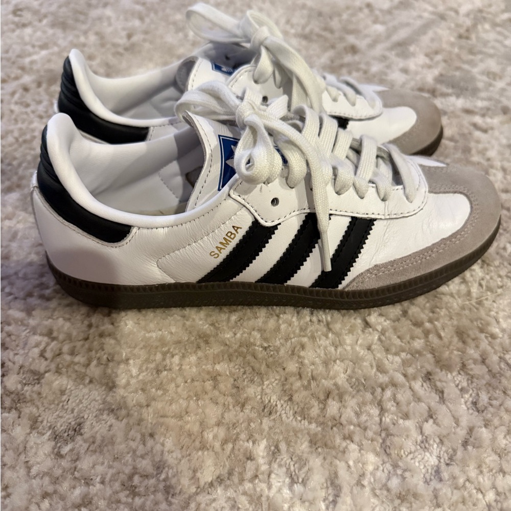 Adidas Samba White and Black Trainers